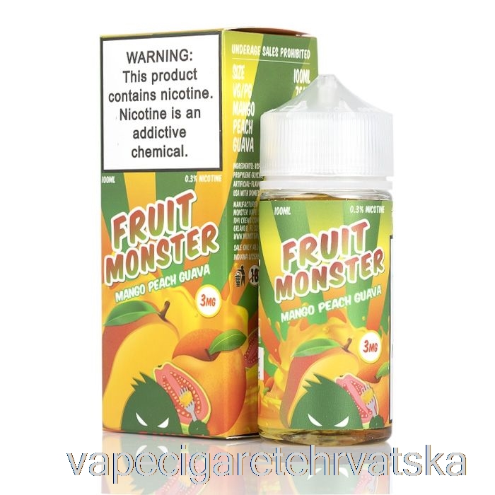 Vape Cigarete Mango Breskva Guava - Fruit Monster - 100ml 0mg